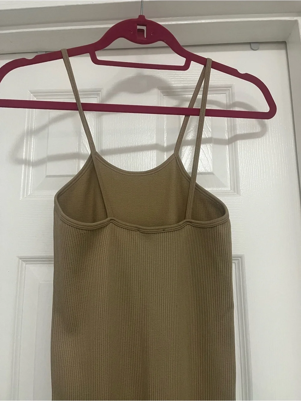 ZARA NWOT Ribbed Strappy Jumpsuit — Camel - Picture 4 of 4